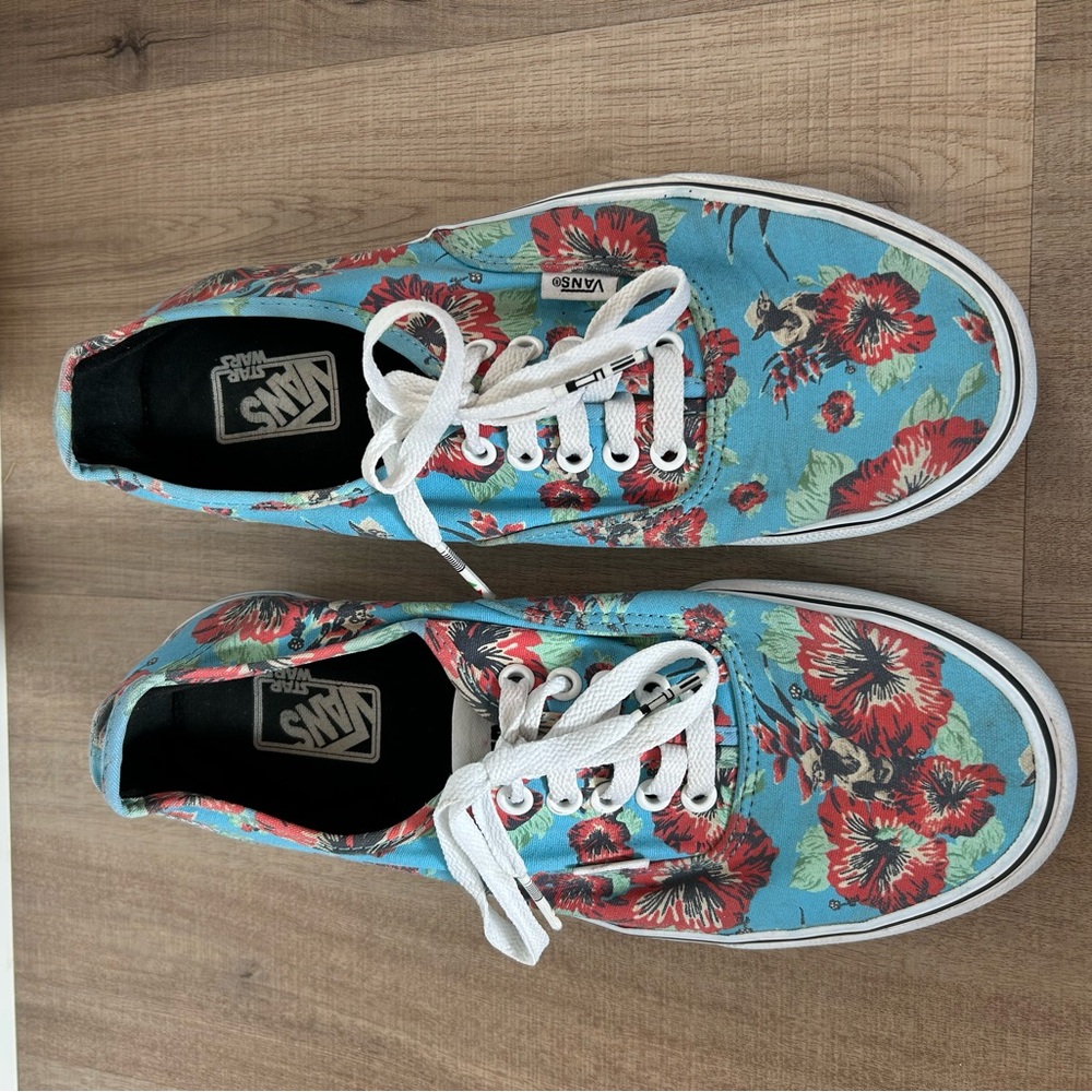 Vans Star Wars Hibiscus Yoda Low Top Lace Up Sneakers Mens 8.5 Women’s 10
